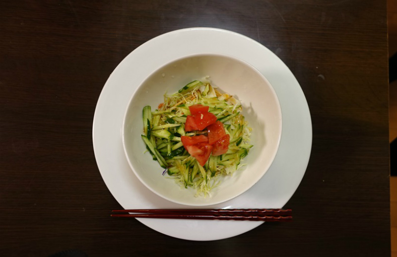 辛ラーメンアレンジレシピ「簡単ヘルシー!アボガド豆腐サラダ」の画像